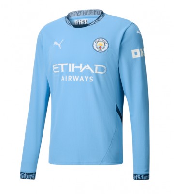 Manchester City Replica Home Stadium Shirt 2024-25 Long Sleeve